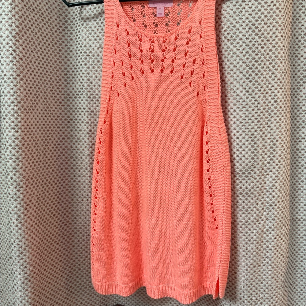 Lilly Pulitzer Peach Knit Tank Top